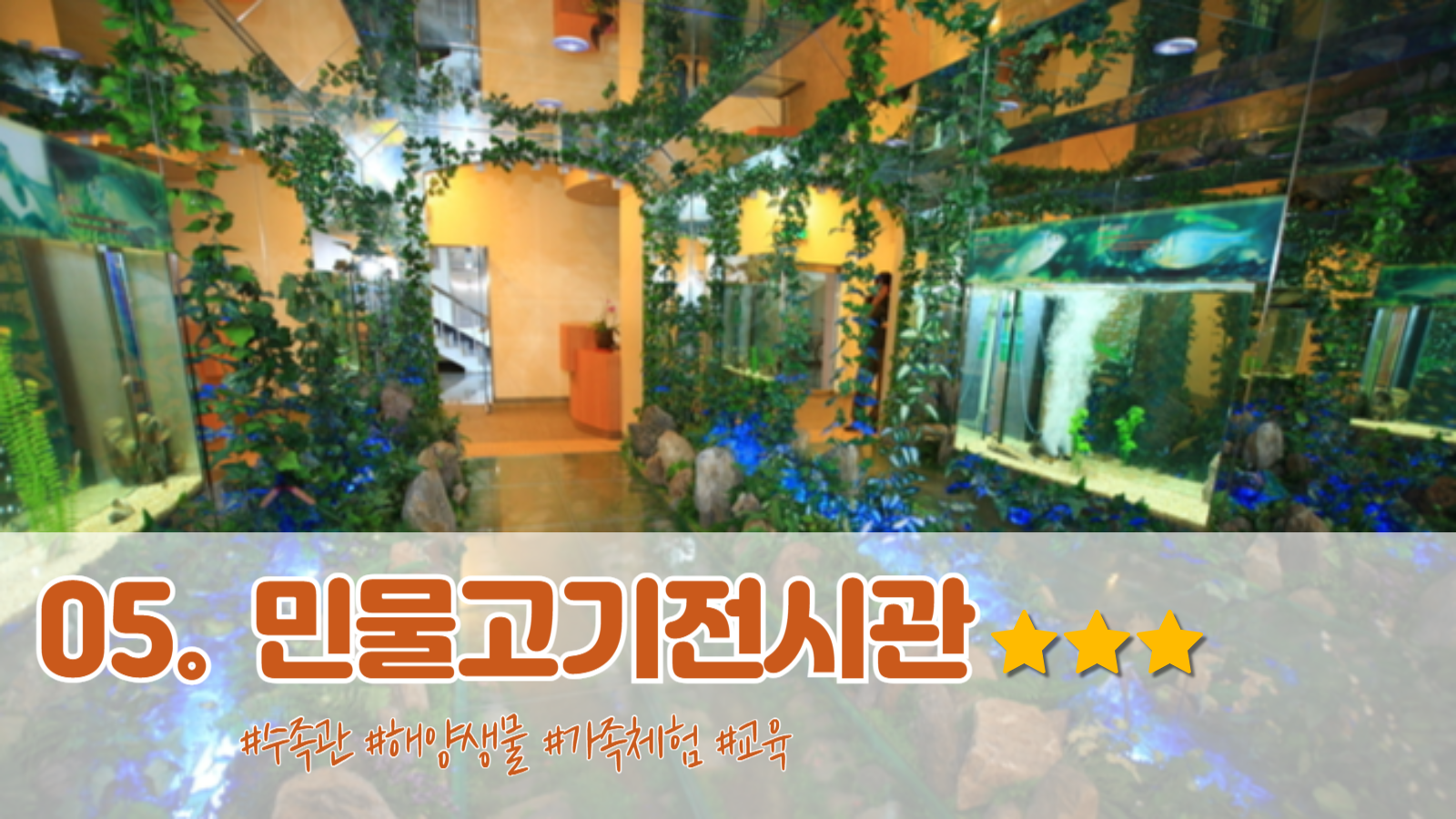 민물고기전시관 이미지