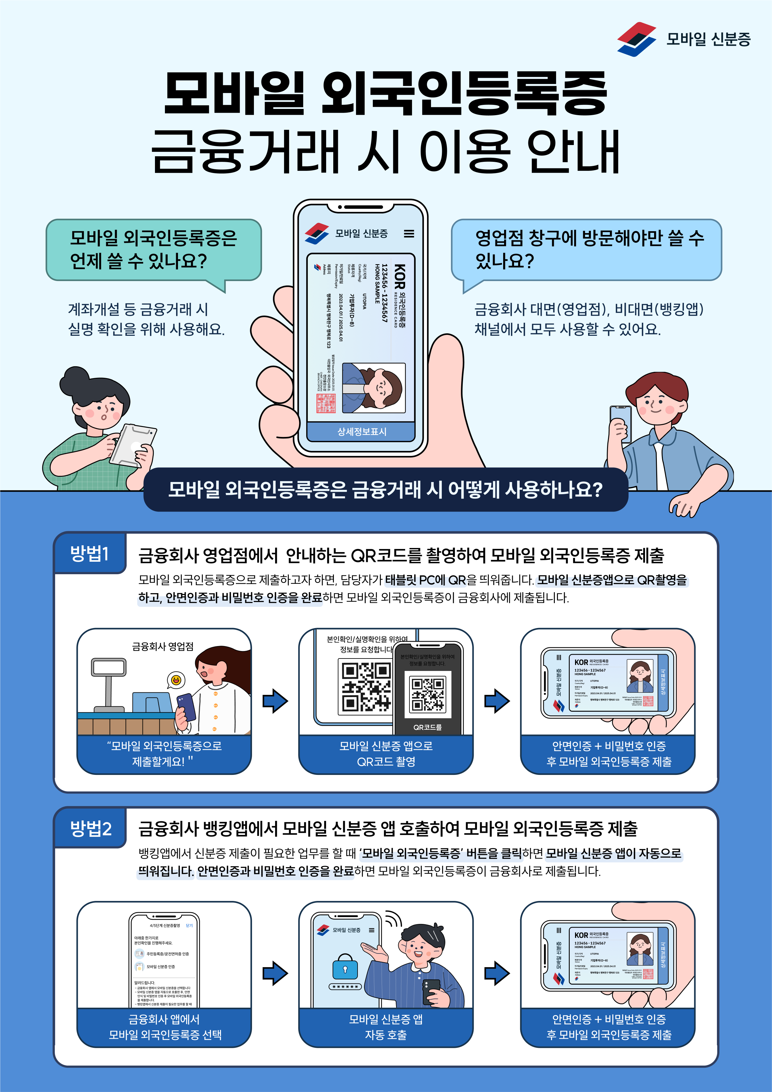 모바일 외국인등록증 신분증 발급 및 은행계좌 개설 방법 완벽 가이드