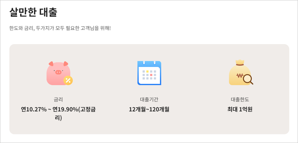 한국투자저축은행 살만한대출 재직 1개월 심사 승인 대출 한도 조건