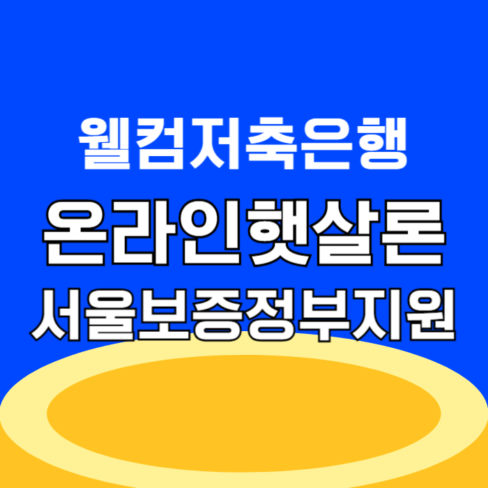 웰컴저축은행 햇살론 대출 가능한곳 승인 잘나오는곳, SGI서울보증 정부지원 서류 자격 조건, 주말 토요일 당일 심사 추가대출