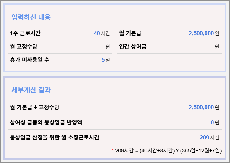퇴사시 미사용 연차수당 계산기 | 지급기준 계산법 (노동OK)