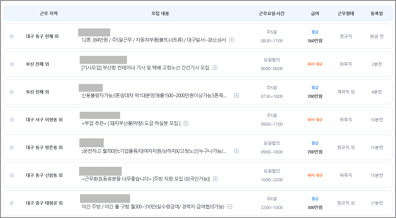 대구 벼룩시장 구인구직 일자리 정보 신문 그대로보기