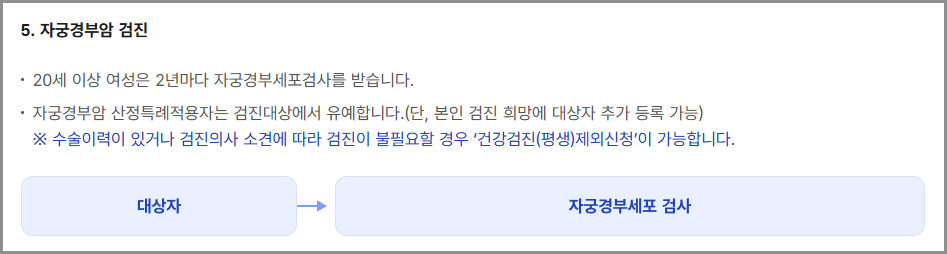 2025 자궁경부암 검사 무료 대상 및 신청 방법 안내