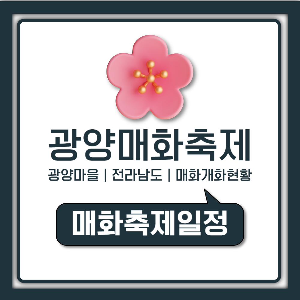 2026 광양 매화축제 기간 실시간 개화현황 및 주차 셔틀버스 가이드