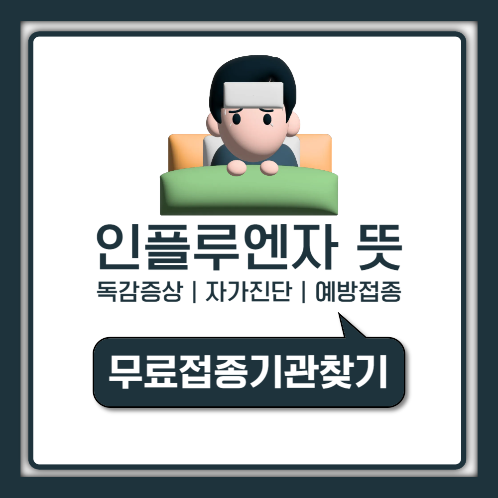 인플루엔자 뜻과 독감 증상 자가진단 및 예방접종 시기