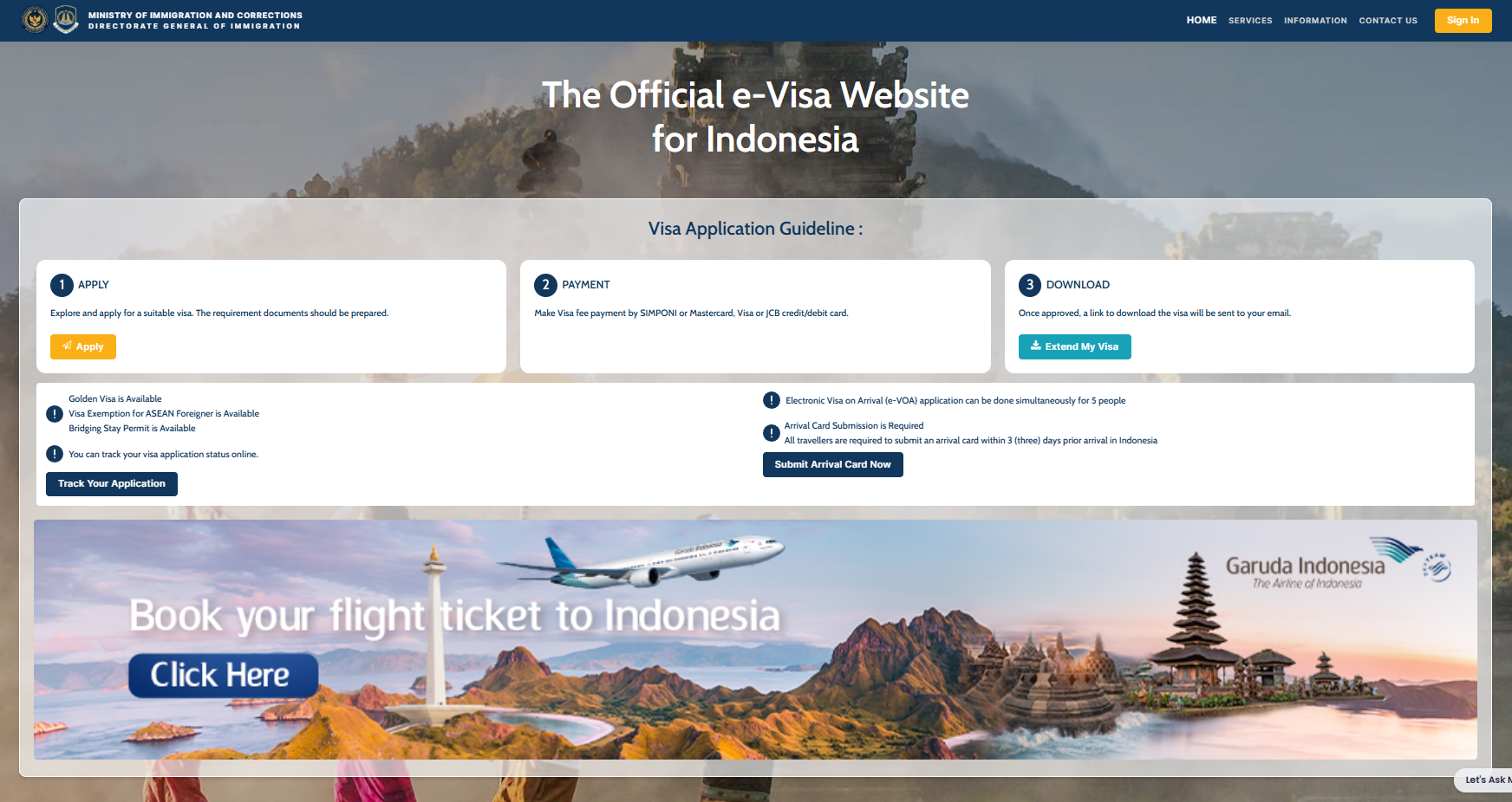 인도네시아 발리 비자 신청 방법 e-VOA 비용 기간 완벽 정리