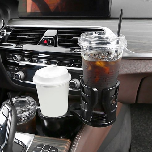벤오토 2in1 차량용 사이즈 조절 컵홀더 블랙