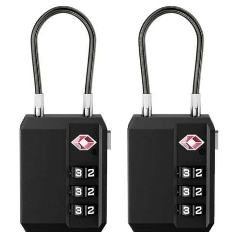 베이루 TSA 와이어 자물쇠, 2개