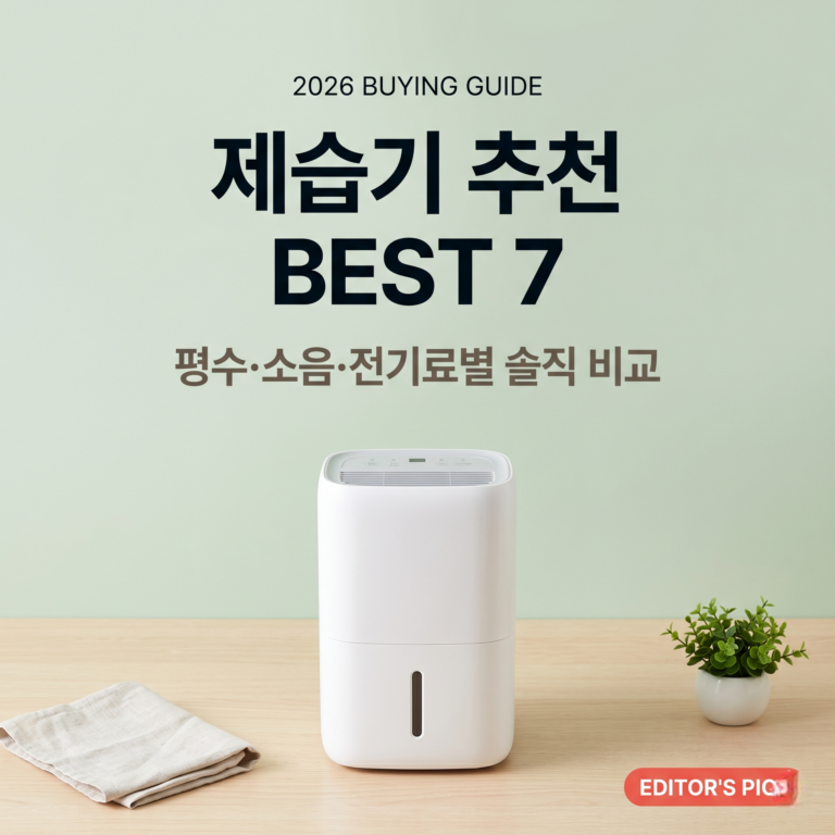제습기 추천 BEST 7 (2026) : 위닉스·LG·신일·홈플래닛 솔직 비교