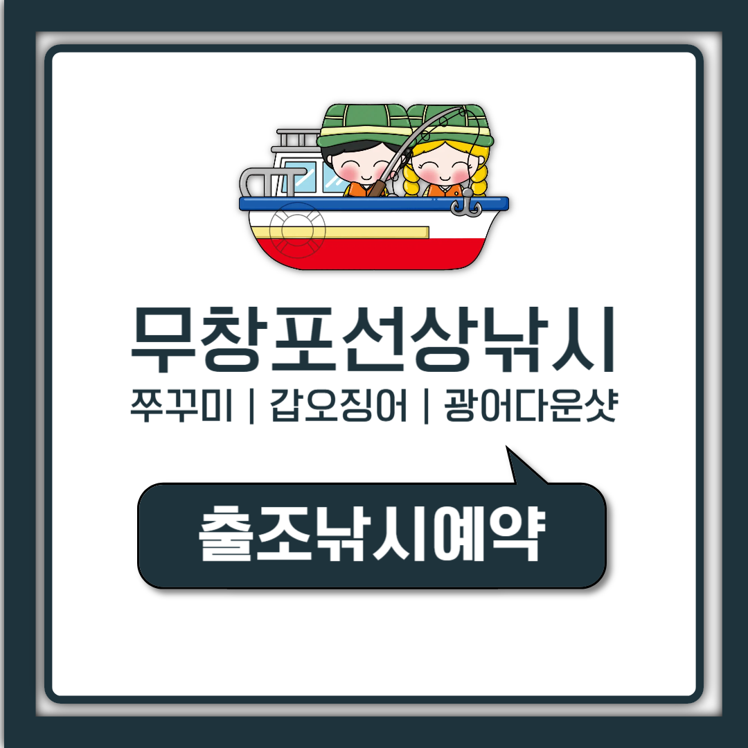 무창포 선상낚시 배낚시 선비부터 쭈꾸미 갑오징어 예약까지 한번에 정리