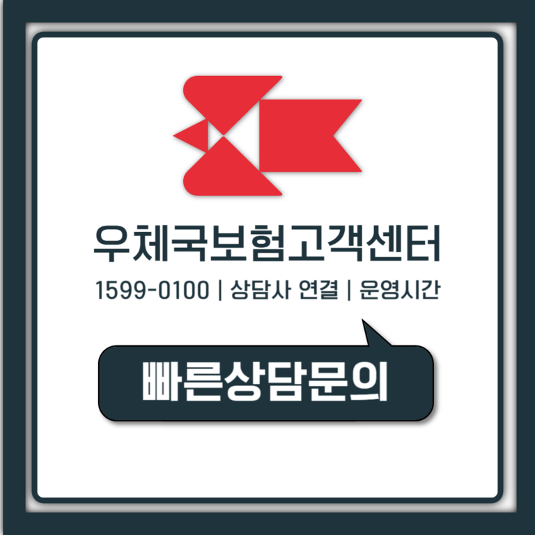 우체국보험 고객센터 번호 상담사 연결 시간 총정리